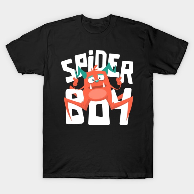 Halloween Spider Boy T-Shirt by JabsCreative